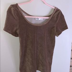 Velvet brown top